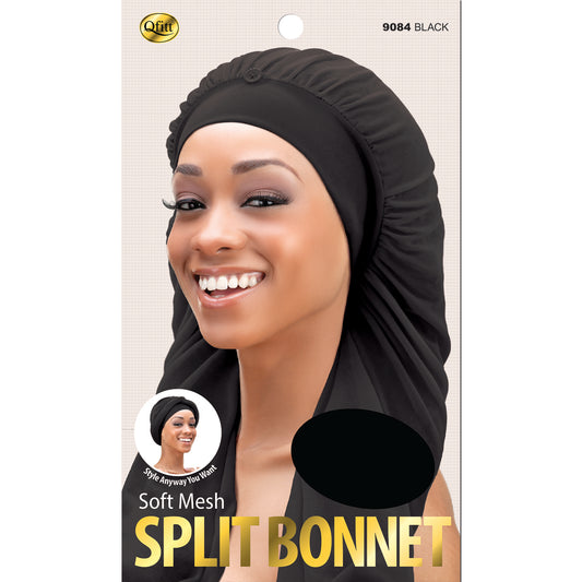 SOFT MESH SPLIT BONNET [BLACK]