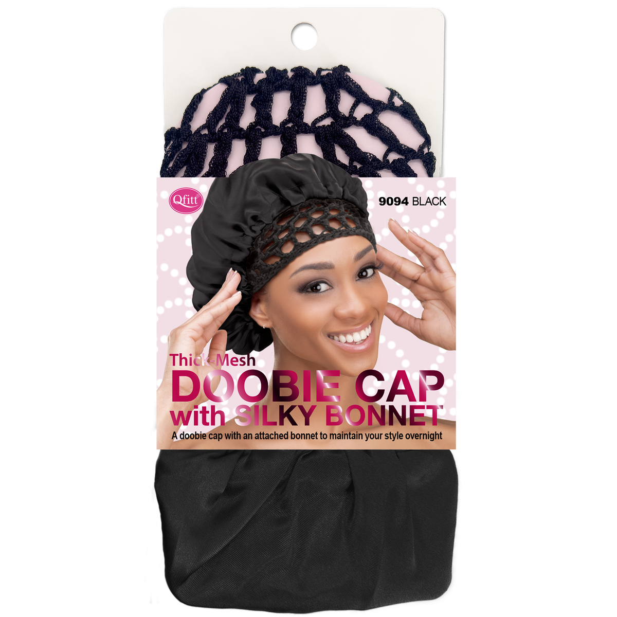 DOOBIE CAP WITH SILK BONNET [BLACK]