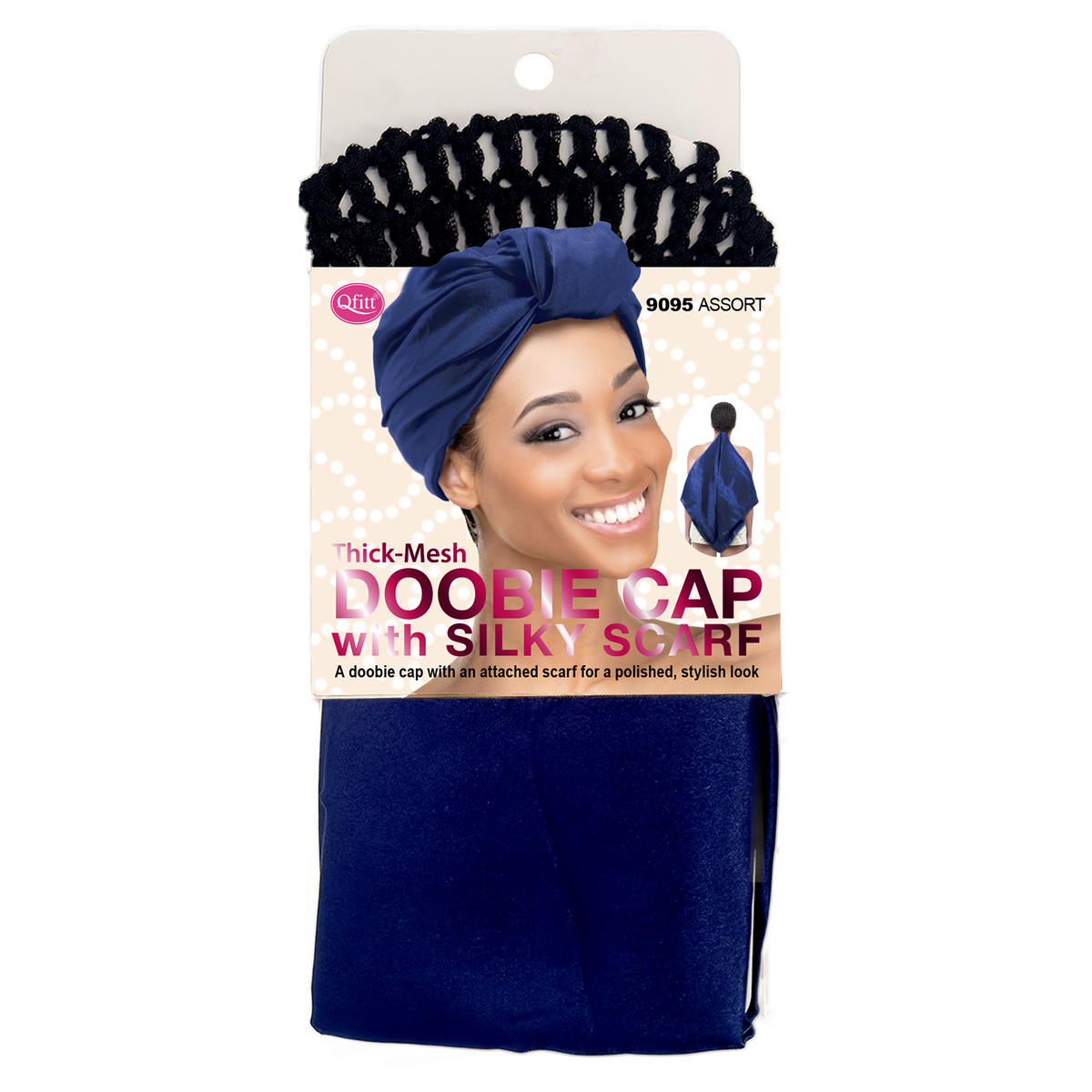 DOOBIE CAP WITH SILK SCARF [ASSORT-6 PIECES SET]