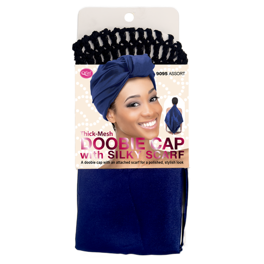 DOOBIE CAP WITH SILK SCARF [ASSORT-6 PIECES SET]
