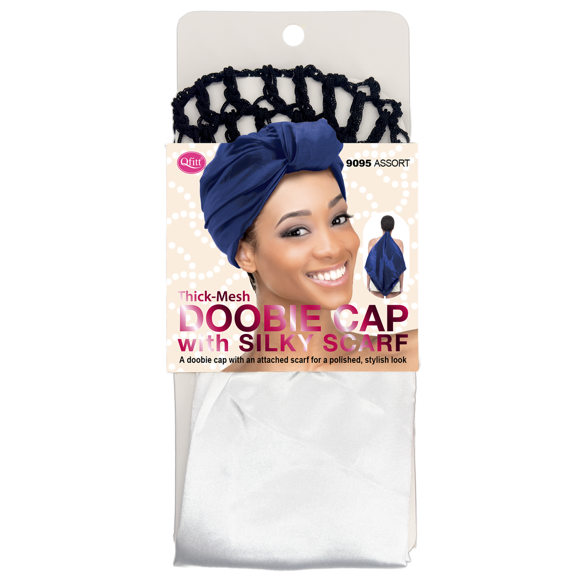 DOOBIE CAP WITH SILK SCARF [ASSORT-6 PIECES SET]
