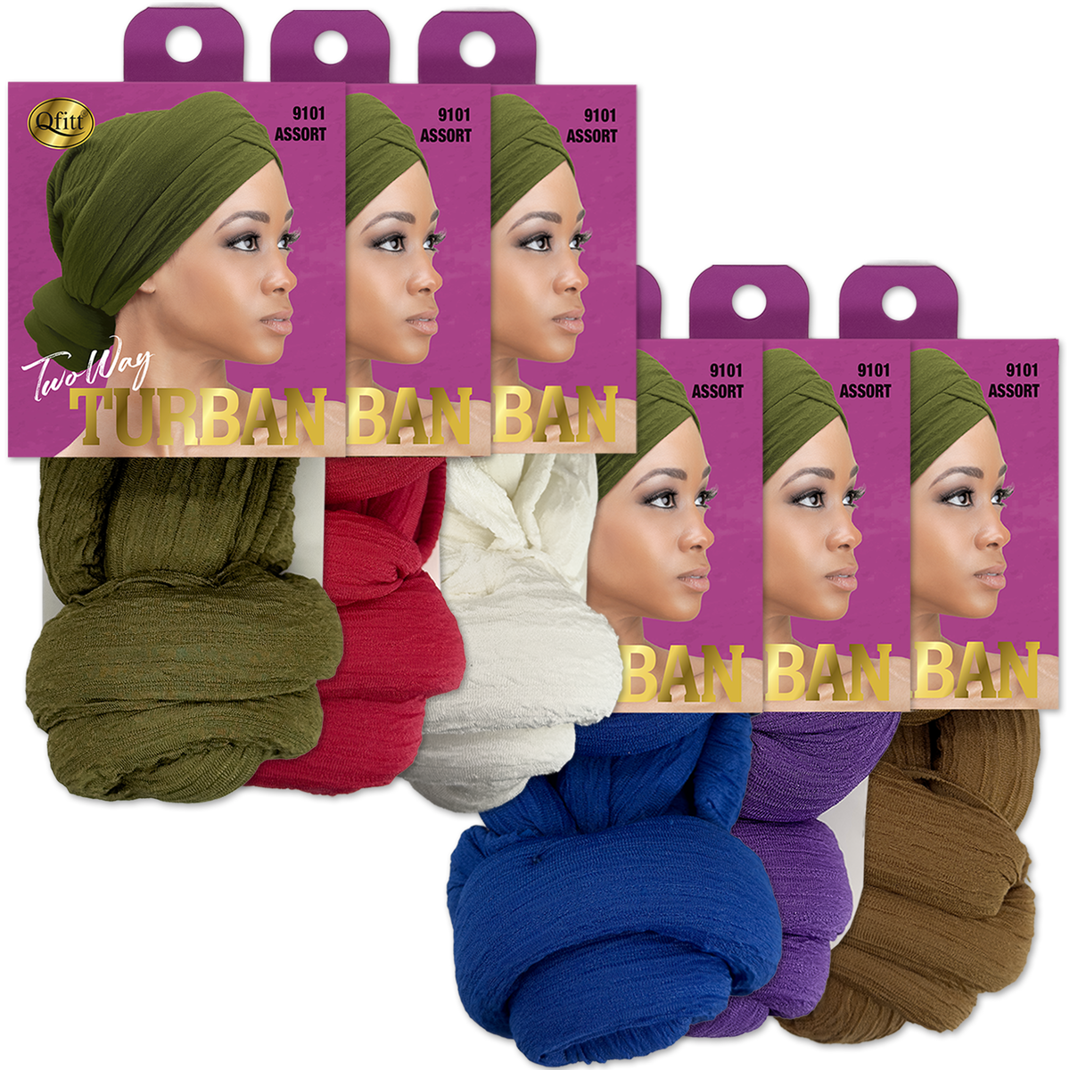 Two Way Turban - 6 pcs set