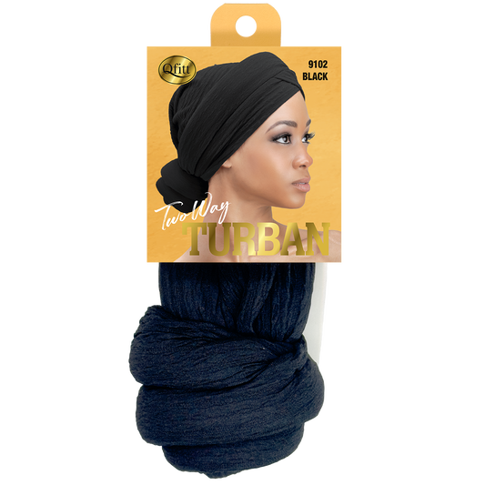 TWO WAY TURBAN [BLACK]
