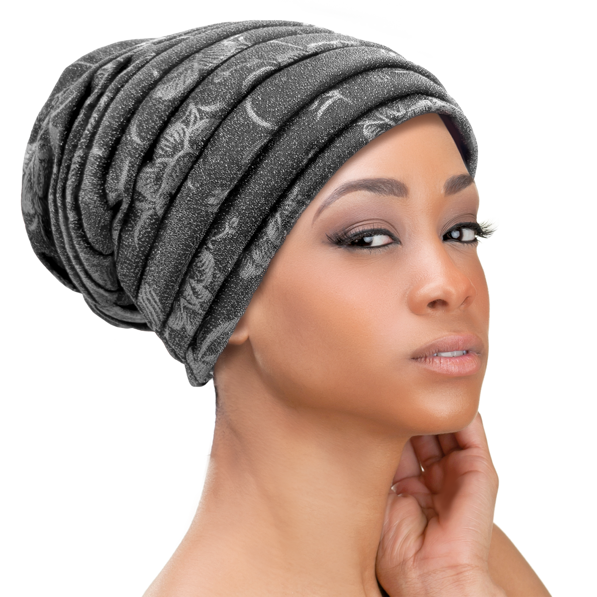 Shimmer Pleated Turban
