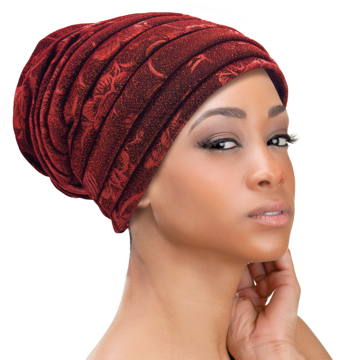 Shimmer Pleated Turban