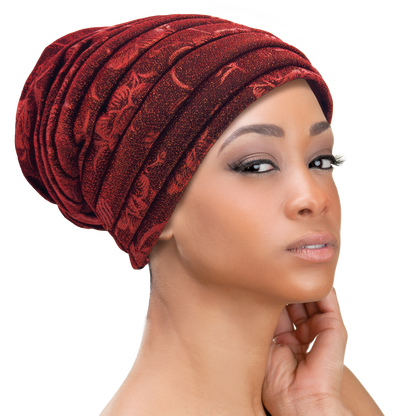 Shimmer Pleated Turban