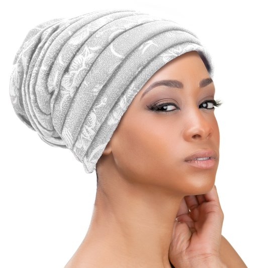 Shimmer Pleated Turban - 6 pcs set