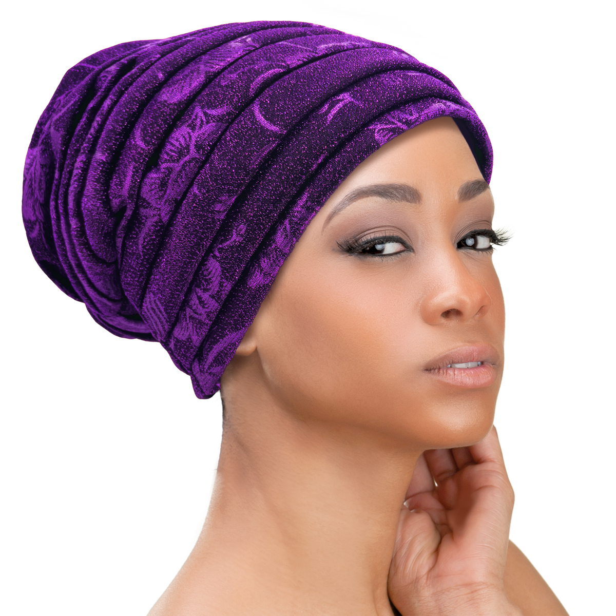 Shimmer Pleated Turban
