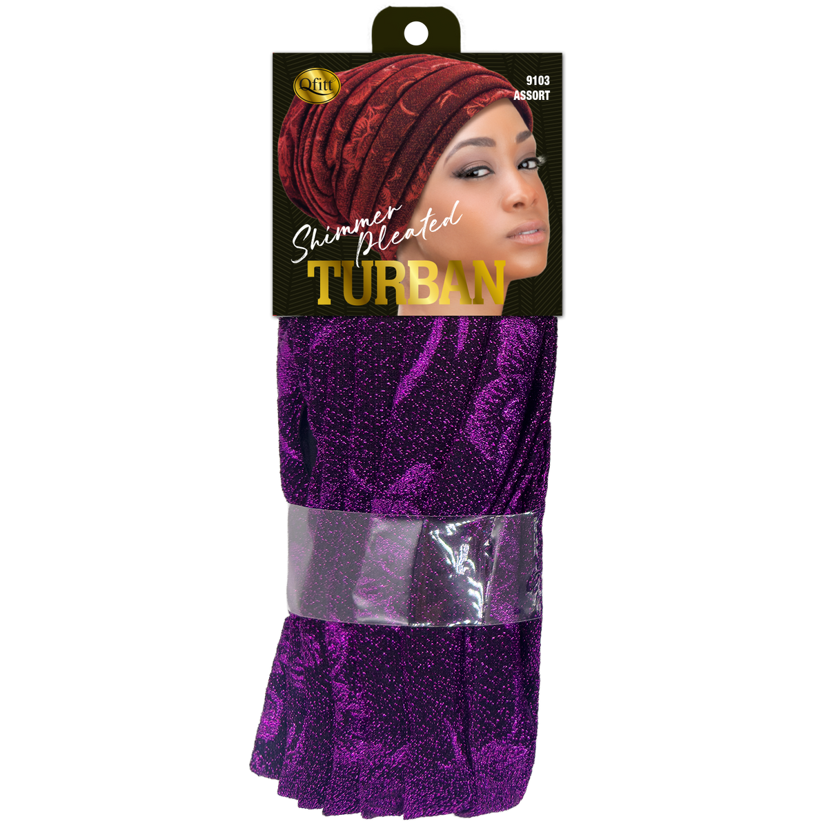 SHINY LOCS TURBAN [ASSORT-6 PIECES SET]