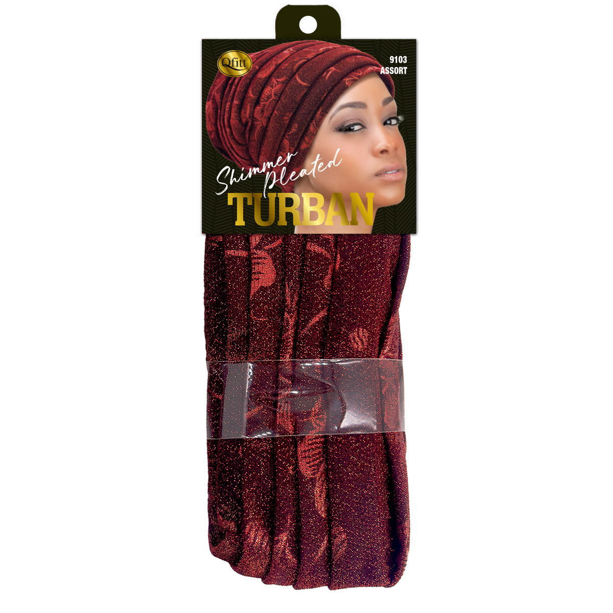 SHINY LOCS TURBAN [ASSORT-6 PIECES SET]