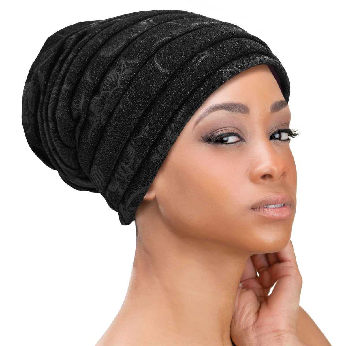Shimmer Pleated Turban