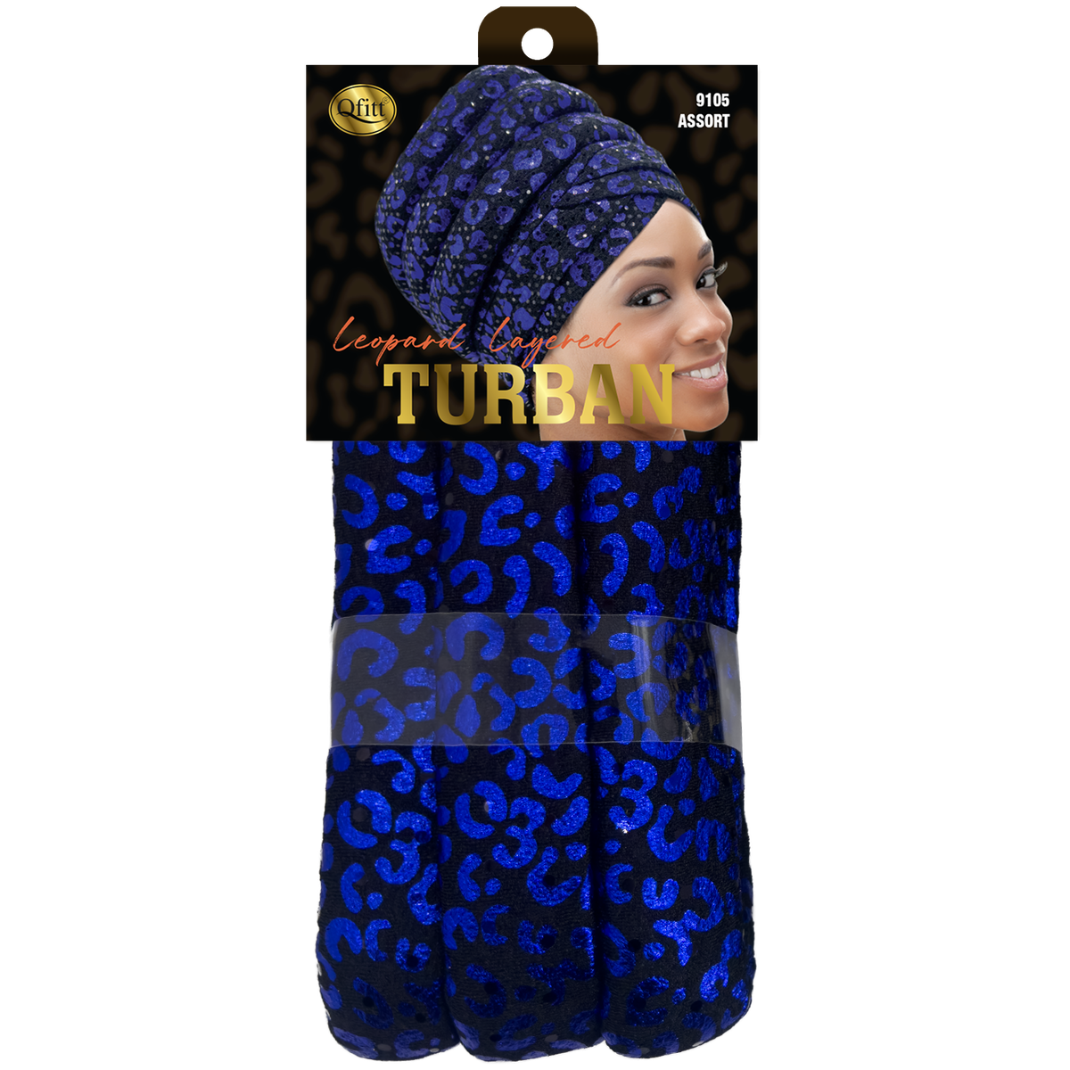 LEOPARD LAYERED TURBAN [ASSORT-6 PIECES SET]