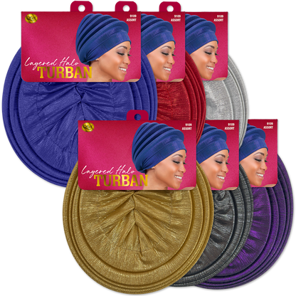 Layered Halo Turban - 6 pcs set