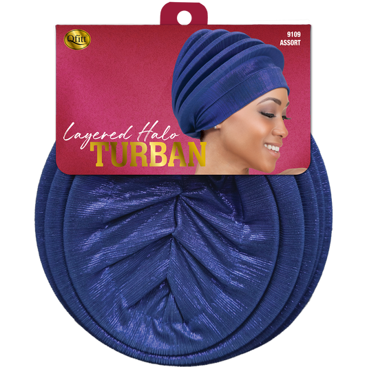 LAYERED HALO TURBAN  [ASSORT-6PCS SET]
