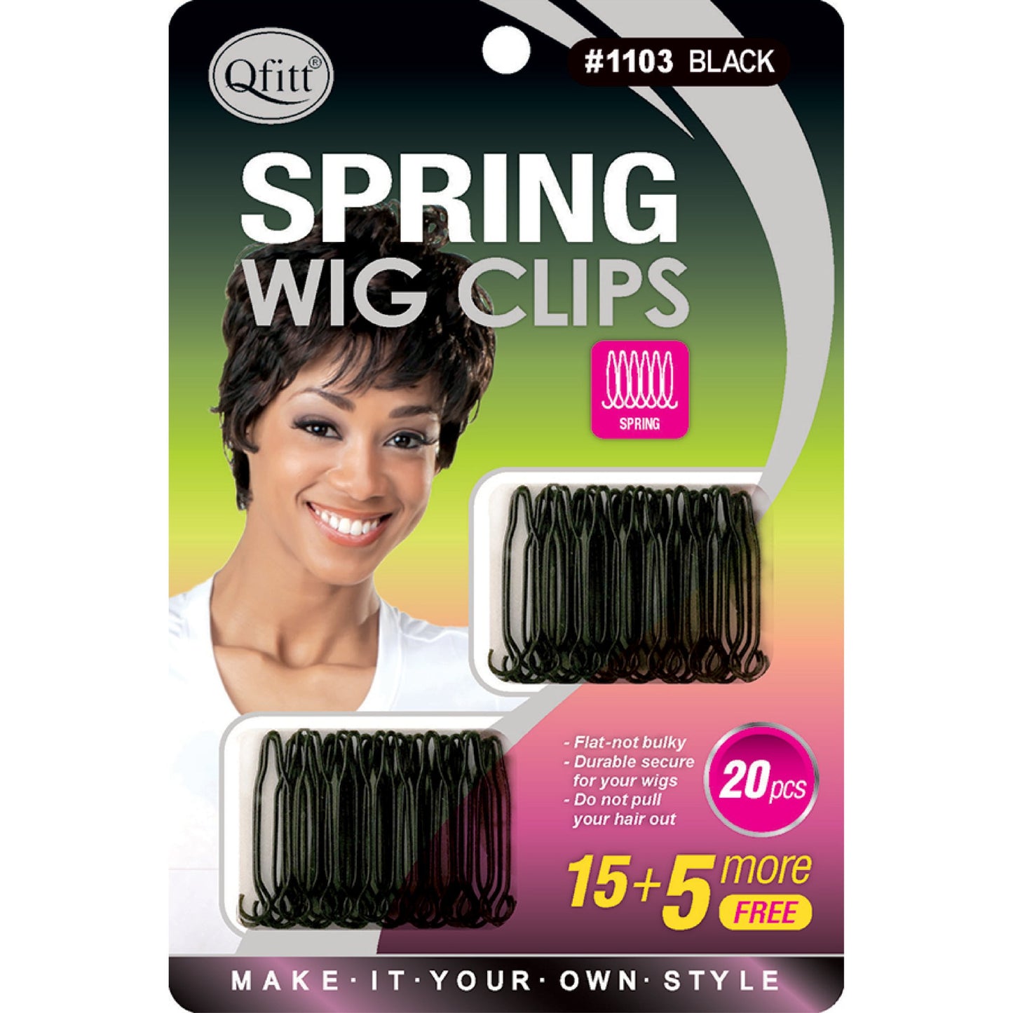 BLISTER SPRING WIG CLIPS - 1103