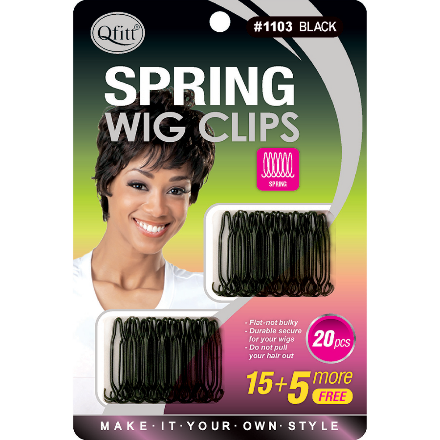 BLISTER SPRING WIG CLIPS