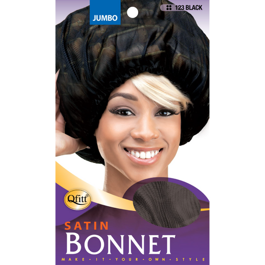 JUMBO SATIN BONNET [BLACK]