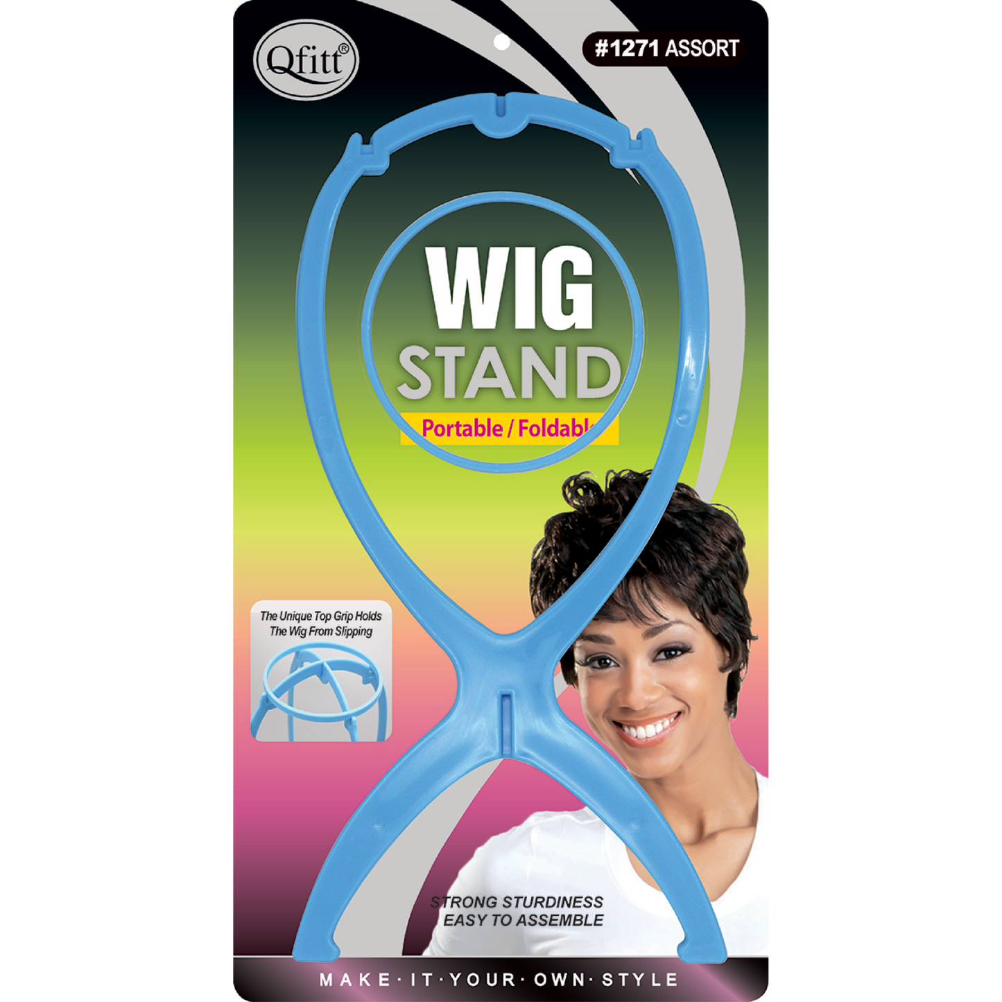 PORTABLE & FOLDABLE WIG STAND