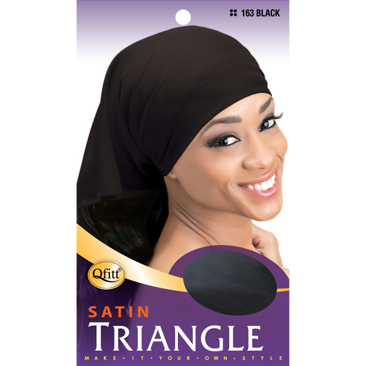 LARGE SATIN TRIANGLE [BLACK]