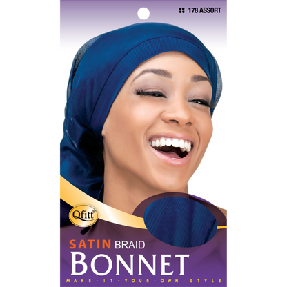 (Braid) Satin Bonnet - 12 pcs set
