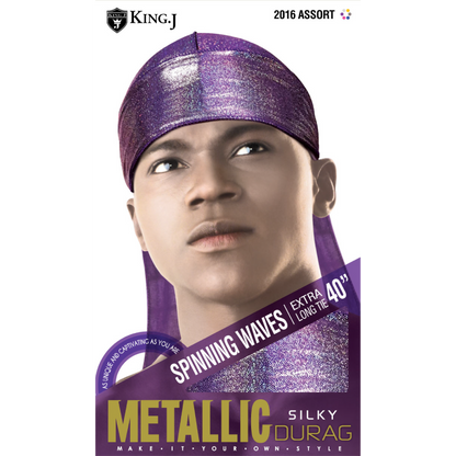 (Metalic) Silky Du-Rag - 12 pcs set
