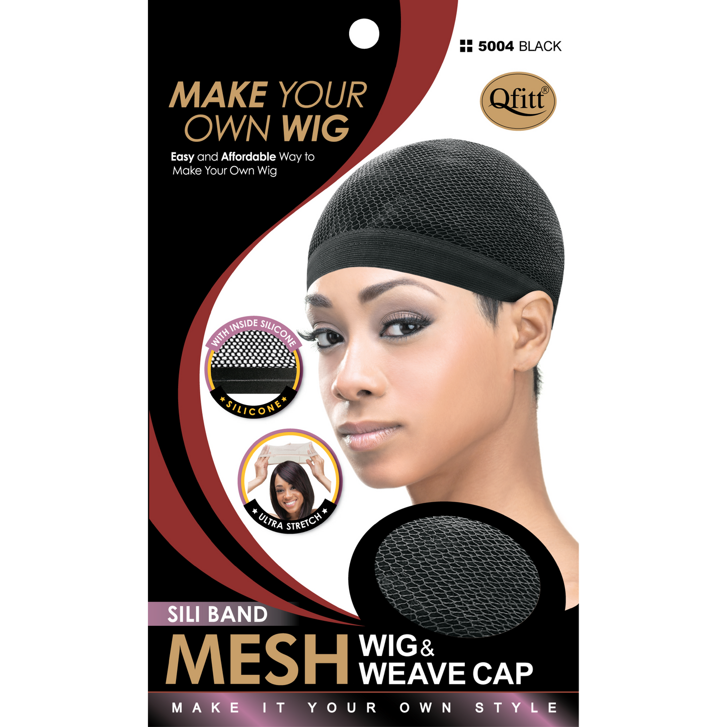 SILICONE BAND MESH WIG & WAVE CAP