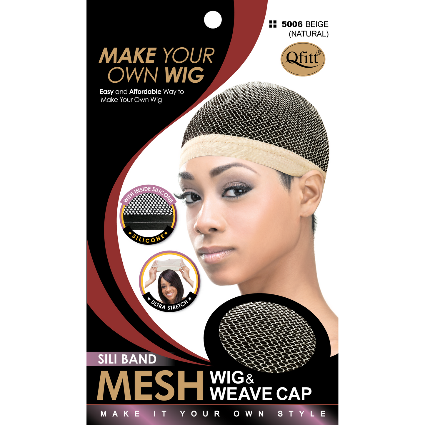 SILICONE BAND MESH WIG & WAVE CAP