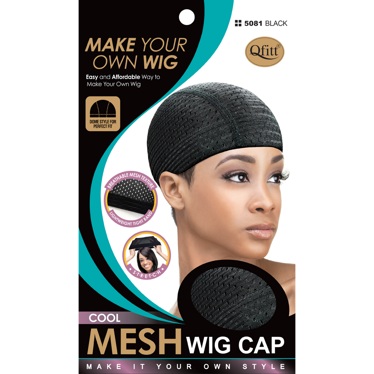 COOL MESH DOME WIG CAP Qfitt