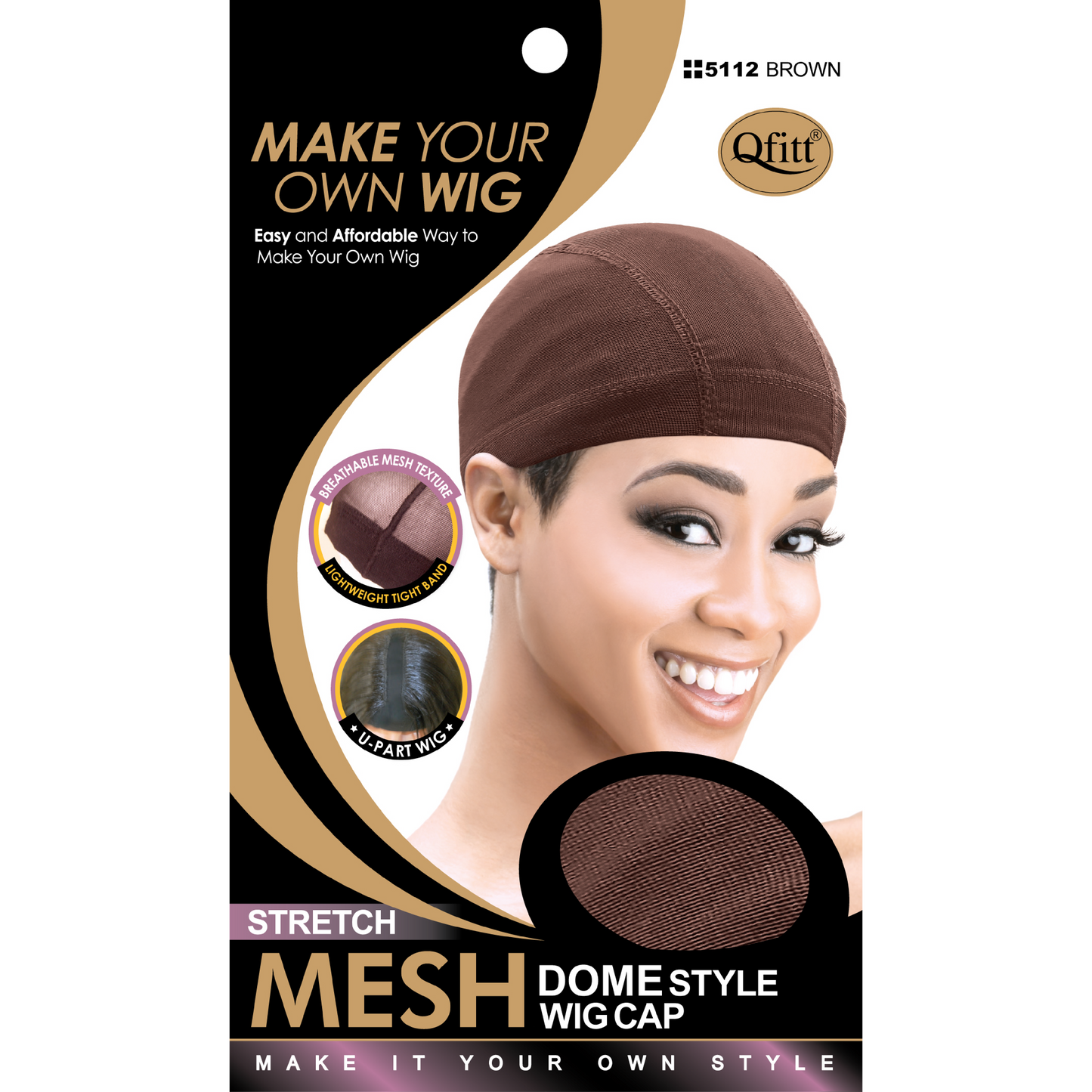 STRETCH MESH DOME STYLE WIG CAP