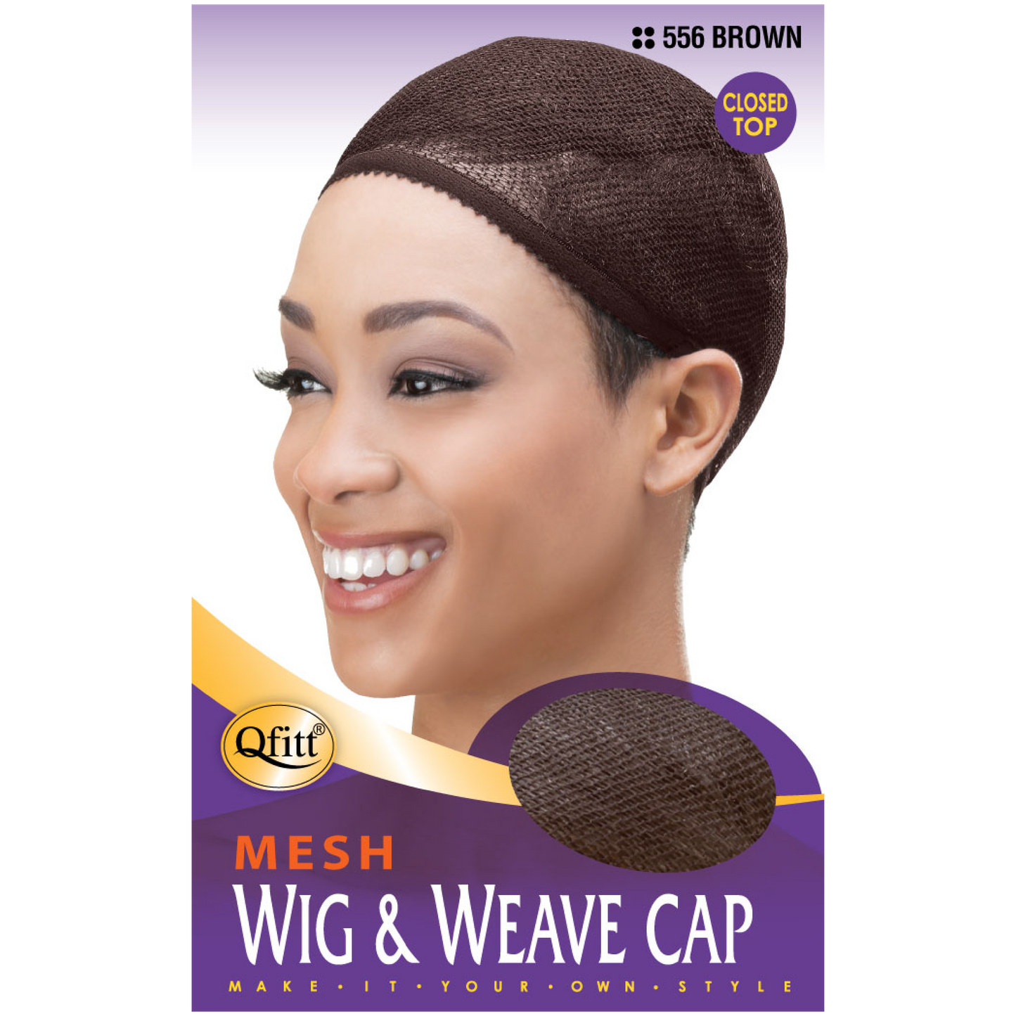 Qfitt Mesh Wig & Weave Cap - Brown