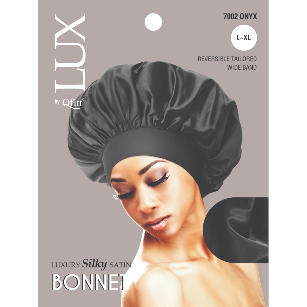X-LARGE LUXURY SILKY SATIN BONNET - SOLID