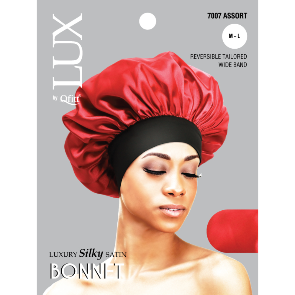 REGULAR LUXURY SILKY SATIN BONNET SOLID ASSORT 6 PIECES SET Qfitt regular-luxury-silky-satin-bonnet-solid-assort-6-pieces-set-qfitt