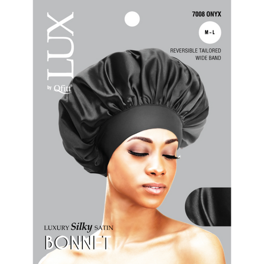 REGULAR LUXURY SILKY SATIN BONNET - SOLID [ONYX]