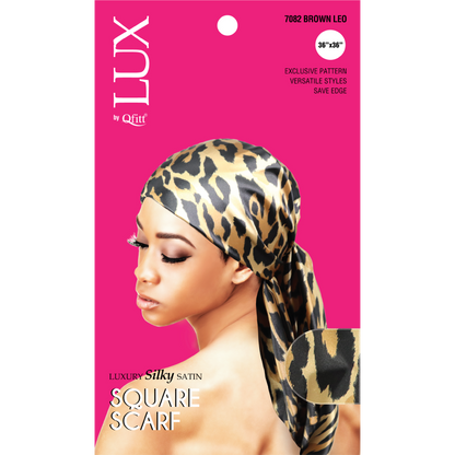 Luxury Silky Satin Square Scarf - Pattern - 6 pcs set