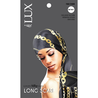 LUXURY SILKY SATIN LONG SCARF - PATTERN [6PIECES SET] – Qfitt display picture 1