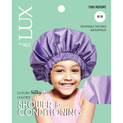 (Kids) Luxury Silky Satin Coated Shower & Conditioning - Solid - 6 pcs set