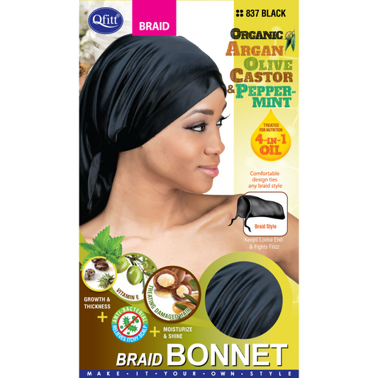 BRAID ORGANIC BONNET [BLACK]