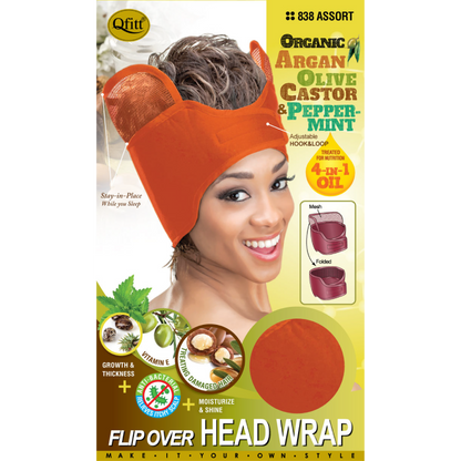 Flip Over Organic Head Wrap - 12 pcs set