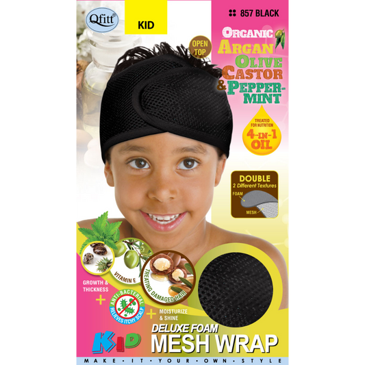 KIDS ORGANIC DELUXE FOAM MESH WRAP [BLACK]