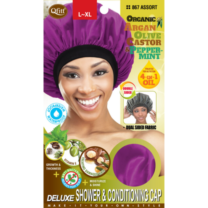 Organic Deluxe Shower & Conditioning Cap - 12 pcs set