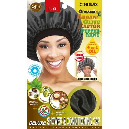 ORGANIC DELUXE SHOWER & CONDITIONING CAP [BLACK]