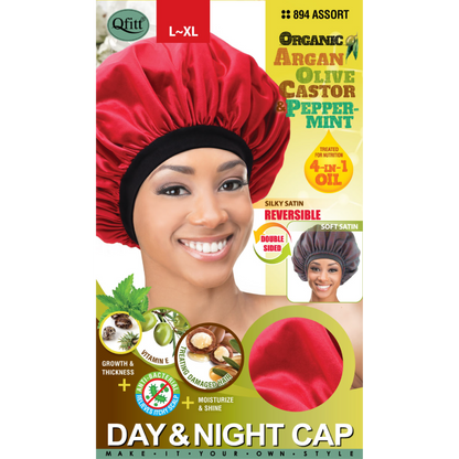 (X-Large) Organic Reversible Day & Night Cap - 12 pcs set